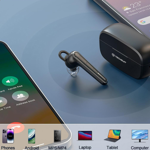 Cască Bluetooth Techsuit Voicera CB3, Hands-Free, ENC [6]