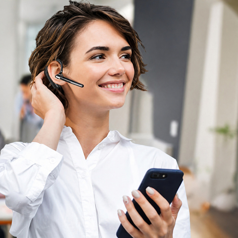 Accesorii GSM - Cască Bluetooth Techsuit PowerTalks G6, ENC, 100 ore apeluri