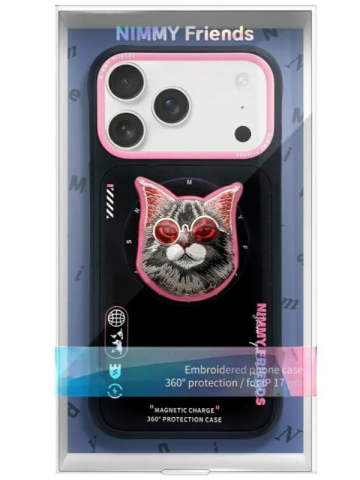Accesorii GSM - Husă Nimmy Glasses Cool Cat MagSafe iPhone 17 Pro Max