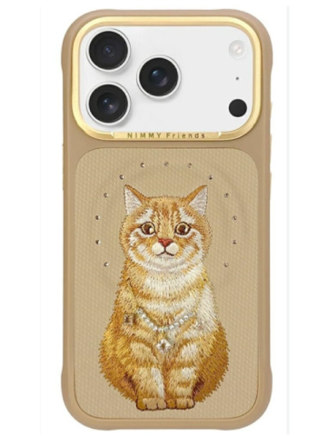 Accesorii GSM - Husă Nimmy Lucky Fashion Cat iPhone 17 Pro Max MagSafe Maro