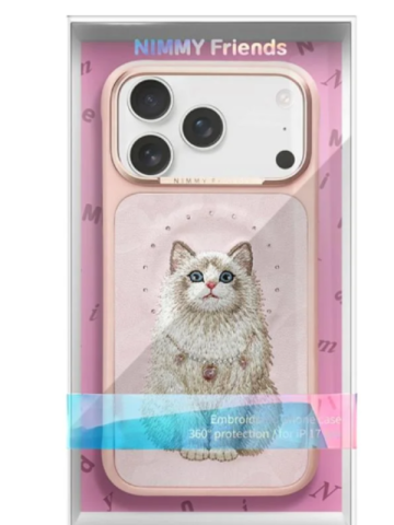 Accesorii GSM - Husă Nimmy Lucky Fashion Cat iPhone 17 Pro Max MagSafe Roz