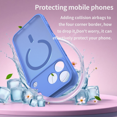 Husă HaloFrost II MagSafe iPhone 18 Pro/17 Pro , Sky Blue [5]