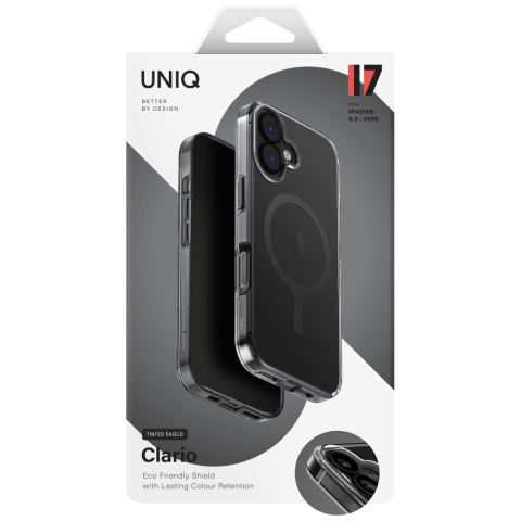 Accesorii GSM - Husă UNIQ Clario MagClick iPhone 17, AirMax, Fumuriu