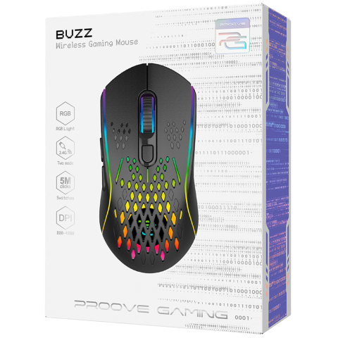Mouse gaming Proove Buzz Wireless și USB, 4800 DPI, Negru [6]