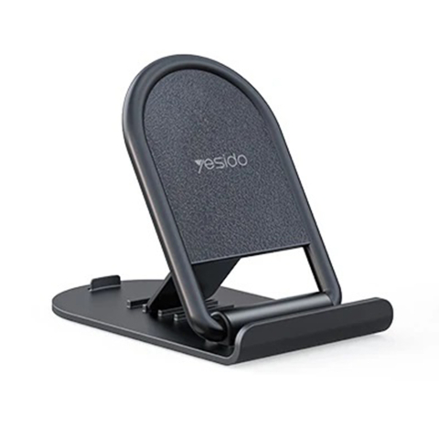 Suport telefon birou Yesido C141, pliabil, reglabil, Negru [4]