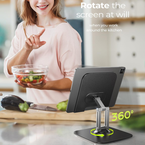 Suport pliabil pentru tabletă Lisen cu rotire la 360° [3]