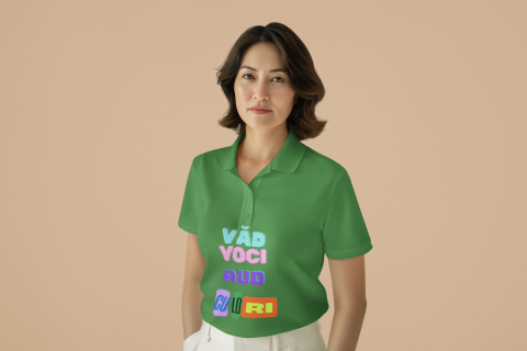 Produse in stoc - Tricou polo Gildan Premium unisex L, verde kiwi — print DTF colorat pe bumbac 100% 230 g/m².