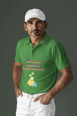 Produse in stoc - Tricou polo unisex M, verde kiwi — print DTF colorat pe bumbac 100%