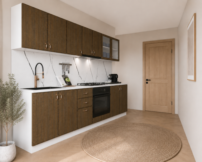Bucatarie Belize  MDF 2.6 m Stejar Nocce [4]