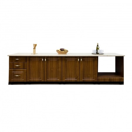 Bucatarie Lux, MDF, Blat termorezistent, Nuchavana 260x60x200 cm [4]