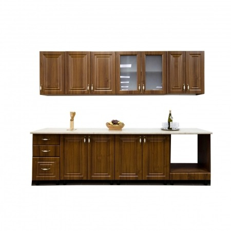 Bucatarie Lux, MDF, Blat termorezistent, Nuchavana 260x60x200 cm [3]