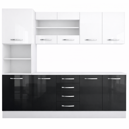 Bucatarii Gri - Bucatarie mdf Lucioasa Antonia 2.2 m