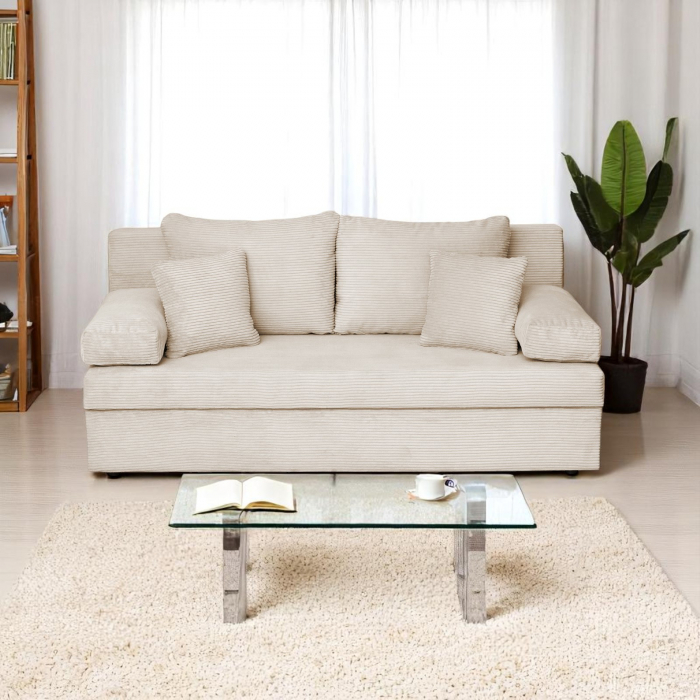 Canapea extensibila ANA185 LUX, 3 locuri, cu lada depozitare, 185x82x80 cm - ExpoMob [6]
