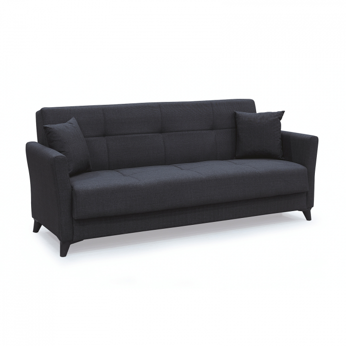 Canapea LOREN extensibila, 3 locuri, cu arcuri si lada depozitare, 203x85x85 cm - ExpoMob [2]