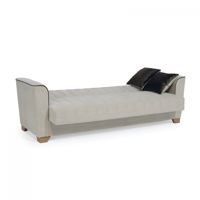 Canapea QUEEN extensibila, 3 locuri, cu arcuri si lada depozitare, 218x70x80 cm - ExpoMob [4]