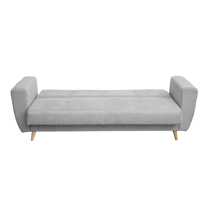 Canapea extensibila SIE230, 3 locuri, cu arcuri si lada depozitare, gri, 230x87x92 cm [3]