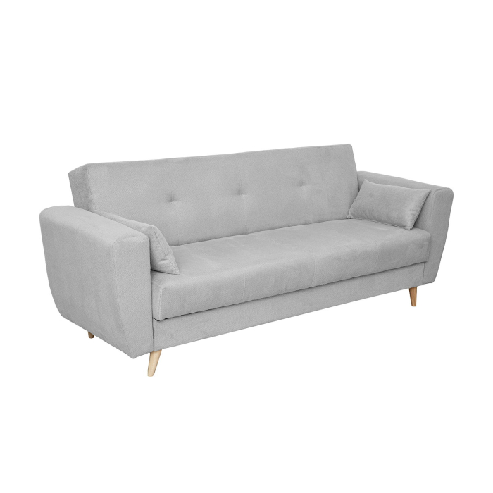 Canapea extensibila SIE230, 3 locuri, cu arcuri si lada depozitare, gri, 230x87x92 cm [2]