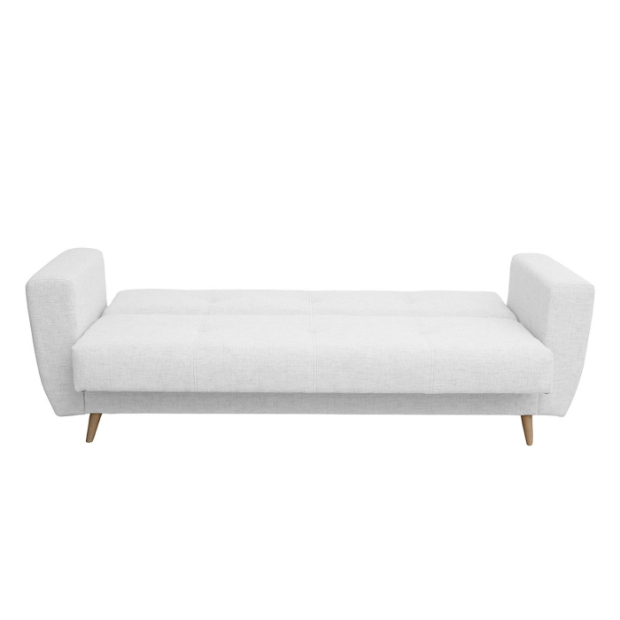 Canapea extensibila SIE230, 3 locuri, cu arcuri si lada depozitare, gri deschis, 230x87x92 cm [3]