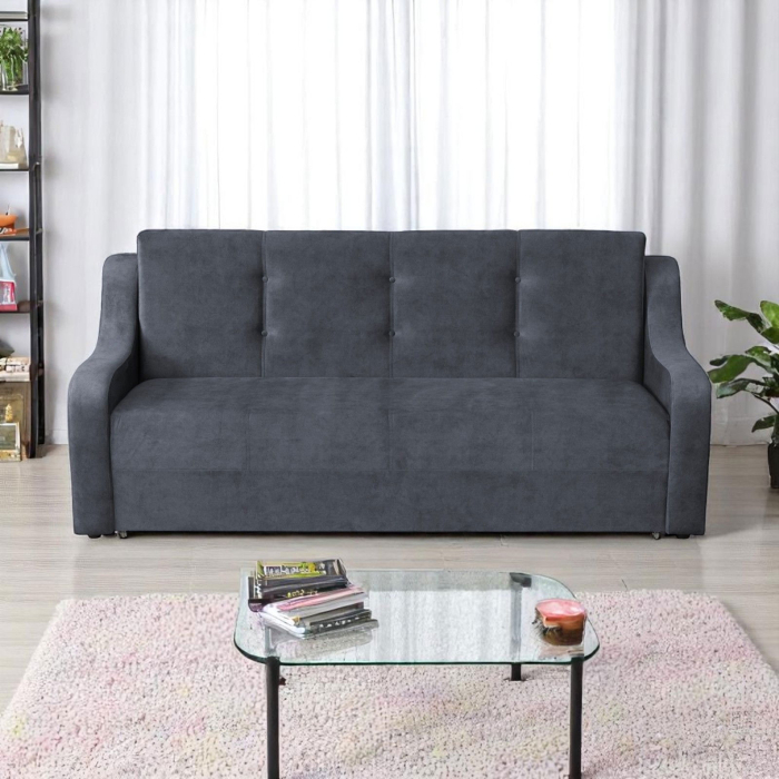 Canapea VALY II extensibila, 3 locuri, cu lada depozitare, albastru petrol, 215x90x95 cm [4]