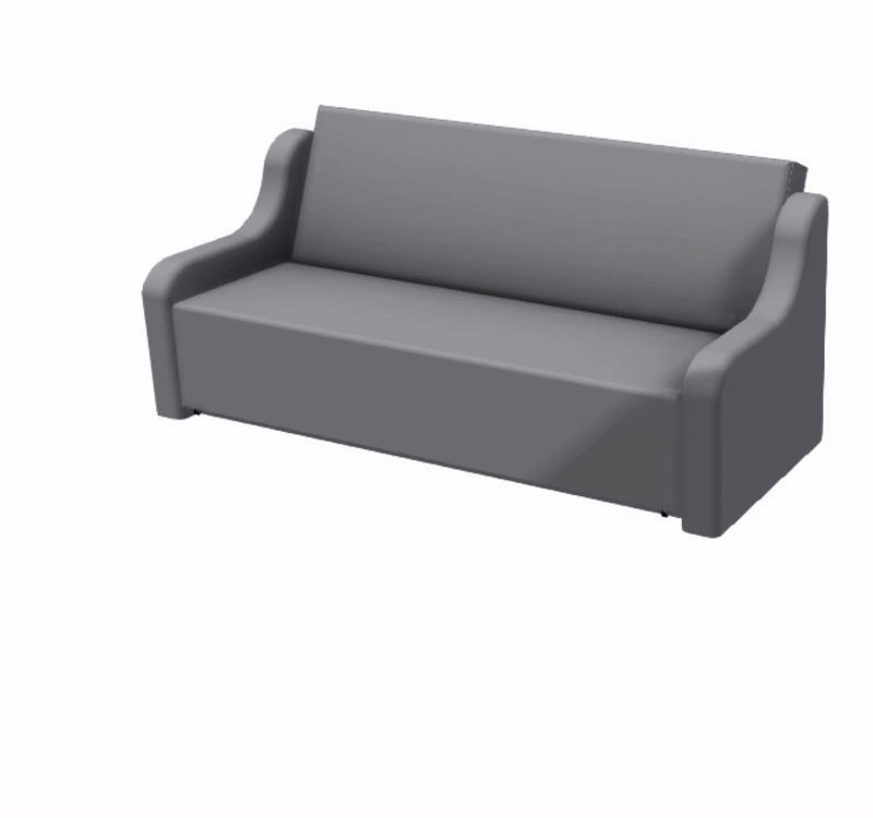 Canapea VALY II extensibila, 3 locuri, cu lada depozitare, maro deschis + gri deschis, 215x90x95 cm [4]