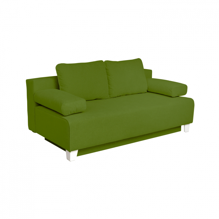 Canapea extensibila YAS190, 3 locuri, cu arcuri si lada depozitare, verde deschis, 190x100x90 cm [2]