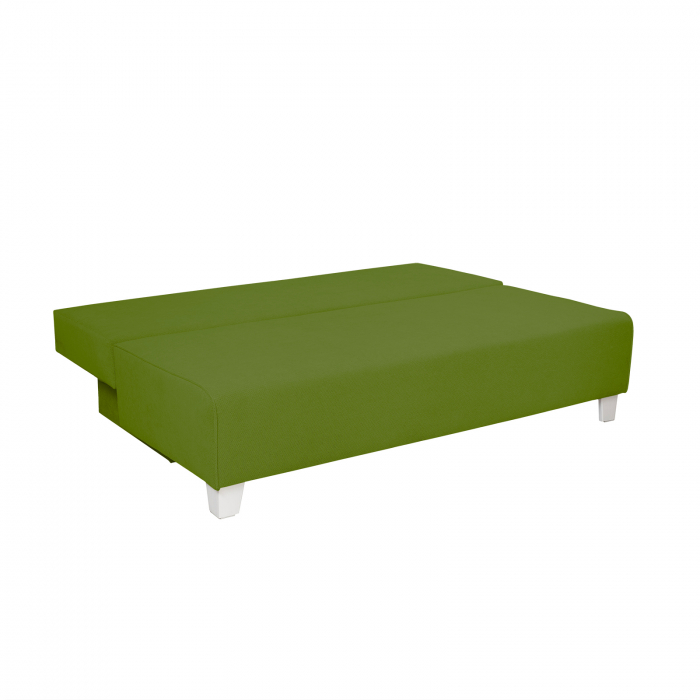 Canapea extensibila YAS190, 3 locuri, cu arcuri si lada depozitare, verde deschis, 190x100x90 cm [3]