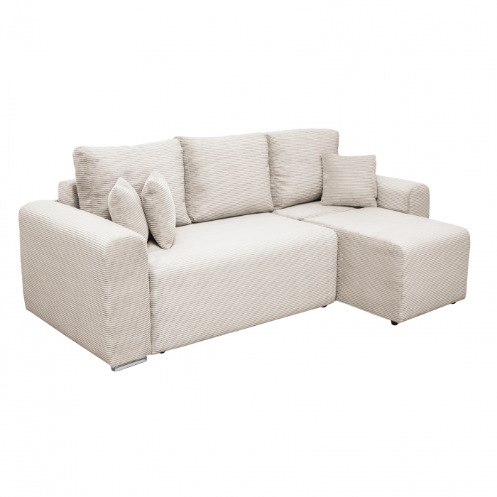 Coltar/Canapea extensibil BEG240, cu arcuri si lada depozitare, colt interschimbabil, 240x153x80 cm - ExpoMob [2]
