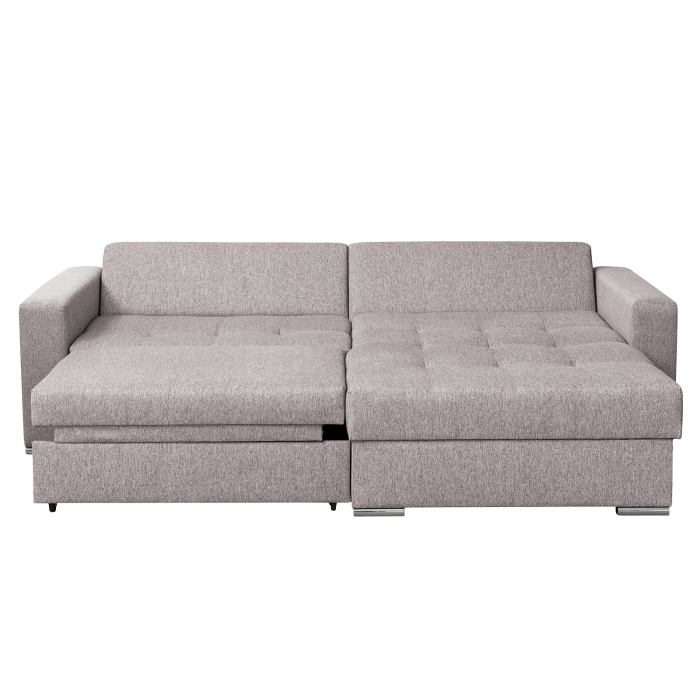 Coltar extensibil FEL266, cu arcuri si lada depozitare, colt interschimbabil, bej, 266x165x90 cm [2]