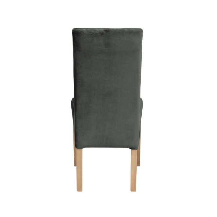 Set 2 scaune living TEO LUX, picioare lemn natur, stofa gri inchis, 46x60x98 cm [4]