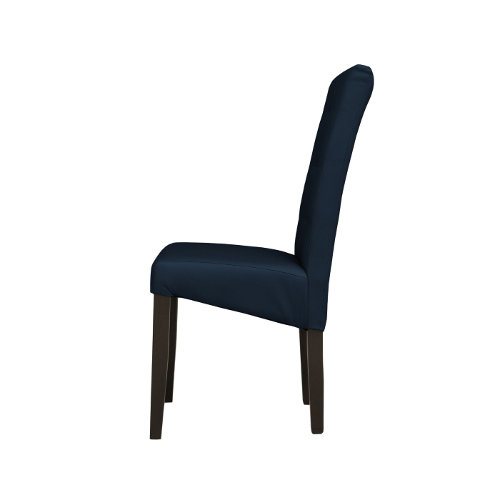 Set 2 scaune living TEO LUX, picioare lemn wenge, piele ecologica albastru, 46x60x98 cm [3]
