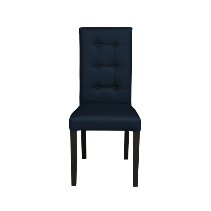 Set 2 scaune living TEO LUX, picioare lemn wenge, piele ecologica albastru, 46x60x98 cm [2]