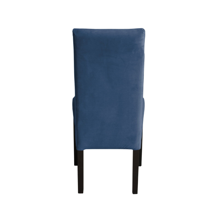 Set 2 scaune living TEO LUX, picioare lemn wenge, stofa albastru deschis, 46x60x98 cm [4]