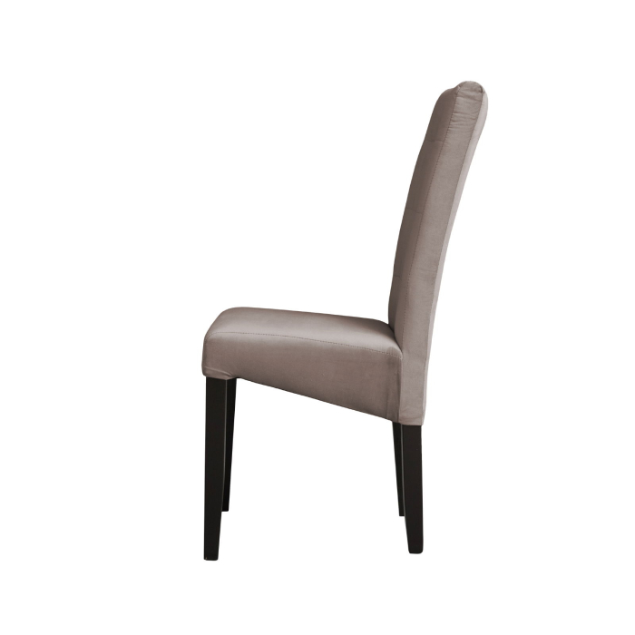 Set 2 scaune living TEO LUX, picioare lemn wenge, stofa cappuccino, 46x60x98 cm [3]