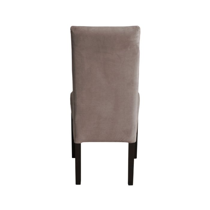 Set 2 scaune living TEO LUX, picioare lemn wenge, stofa cappuccino, 46x60x98 cm [4]