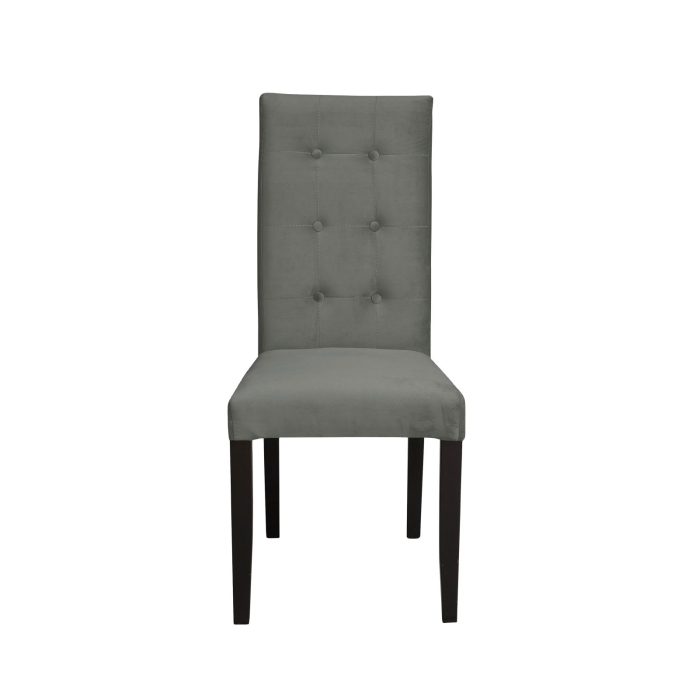 Set 2 scaune living TEO LUX, picioare lemn wenge, stofa gri deschis, 46x60x98 cm [2]