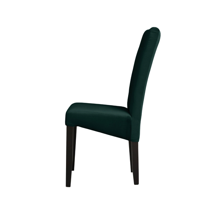 Set 2 scaune living TEO LUX, picioare lemn wenge, stofa verde smarald, 46x60x98 cm [3]