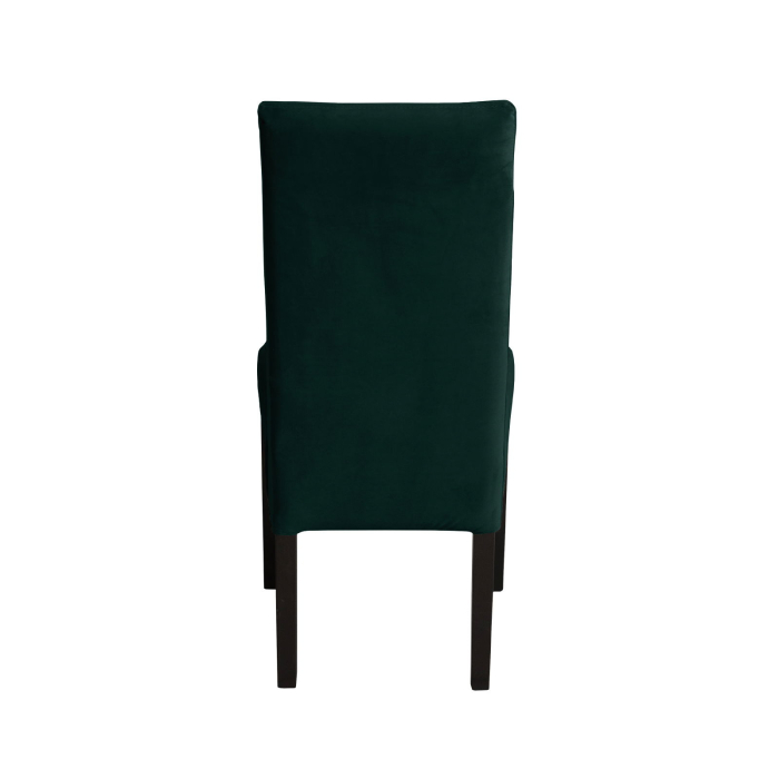 Set 2 scaune living TEO LUX, picioare lemn wenge, stofa verde smarald, 46x60x98 cm [4]