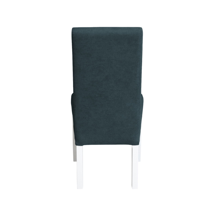 Set 2 scaune living TEO, picioare lemn alb, stofa albastru, 46x60x98 cm [4]