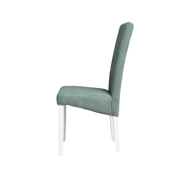 Set 2 scaune living TEO, picioare lemn alb, stofa mint, 46x60x98 cm [3]