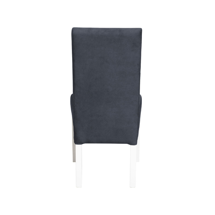 Set 2 scaune living TEO, picioare lemn alb, stofa z albastru, 46x60x98 cm [4]