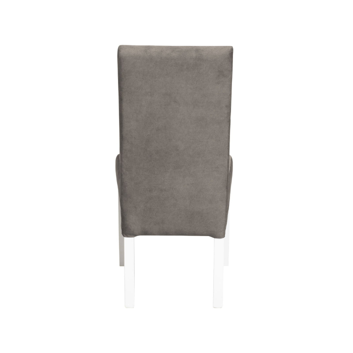 Set 2 scaune living TEO, picioare lemn alb, stofa z cappuccino, 46x60x98 cm [4]