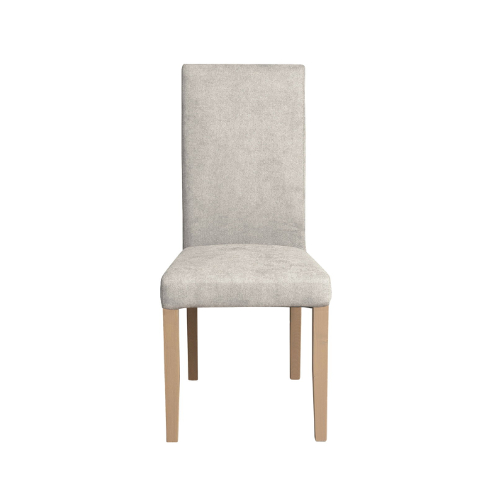 Set 2 scaune living TEO, picioare lemn natur, stofa crem, 46x60x98 cm [2]