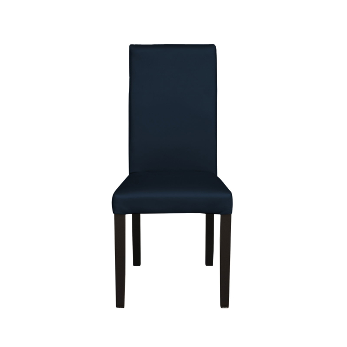 Set 2 scaune living TEO, picioare lemn wenge, piele ecologica albastru, 46x60x98 cm [2]
