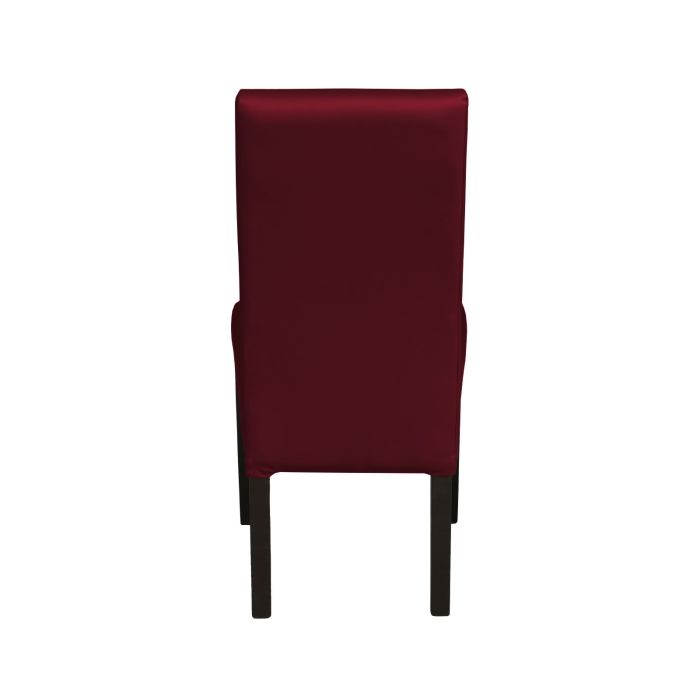 Set 2 scaune living TEO, picioare lemn wenge, piele ecologica bordo, 46x60x98 cm [4]