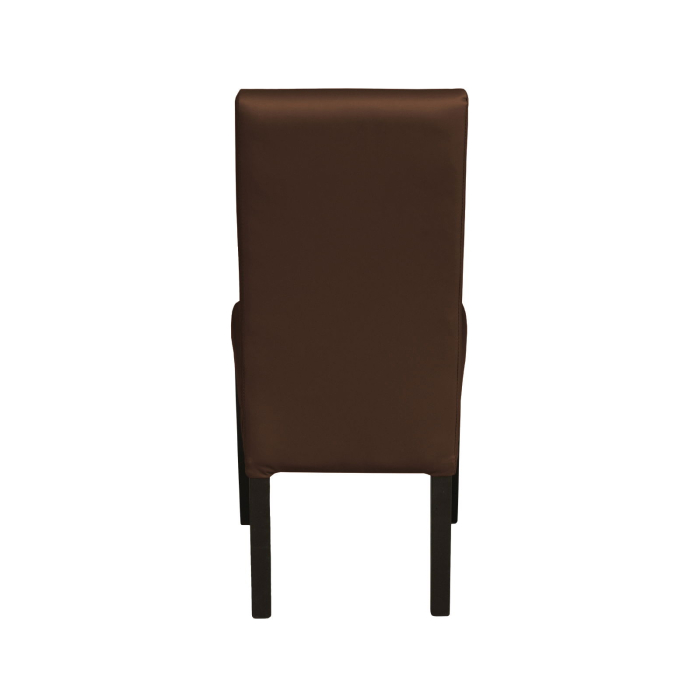 Set 2 scaune living TEO, picioare lemn wenge, piele ecologica maro deschis, 46x60x98 cm [4]