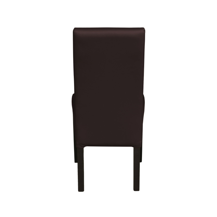 Set 2 scaune living TEO, picioare lemn wenge, piele ecologica maro inchis, 46x60x98 cm [4]