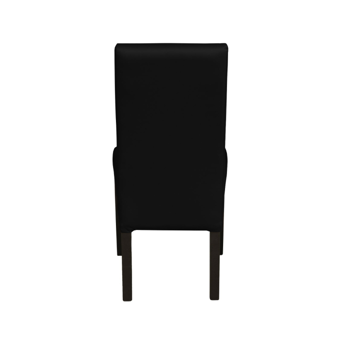 Set 2 scaune living TEO, picioare lemn wenge, piele ecologica negru, 46x60x98 cm [4]