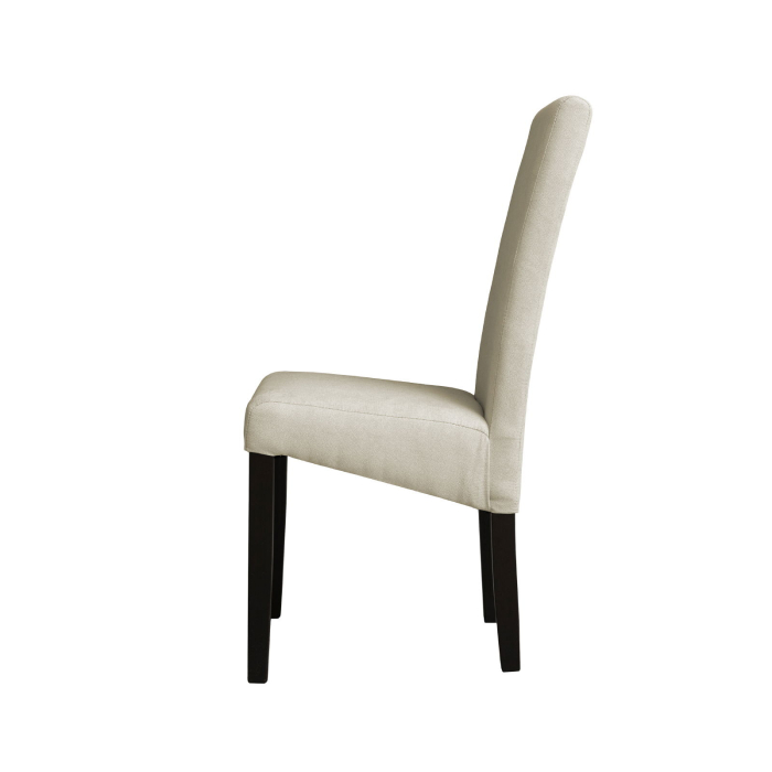 Set 2 scaune living TEO, picioare lemn wenge, stofa crem, 46x60x98 cm [3]