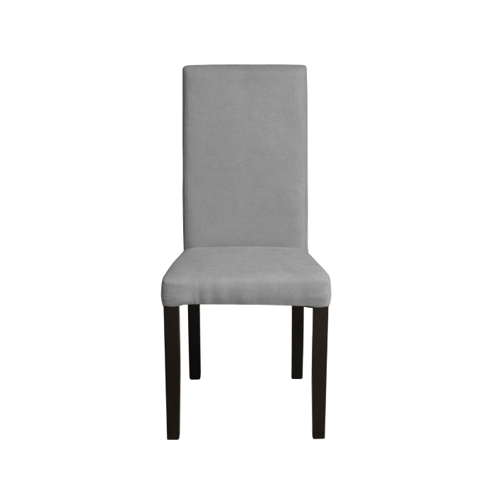 Set 2 scaune living TEO, picioare lemn wenge, stofa gri deschis, 46x60x98 cm [2]