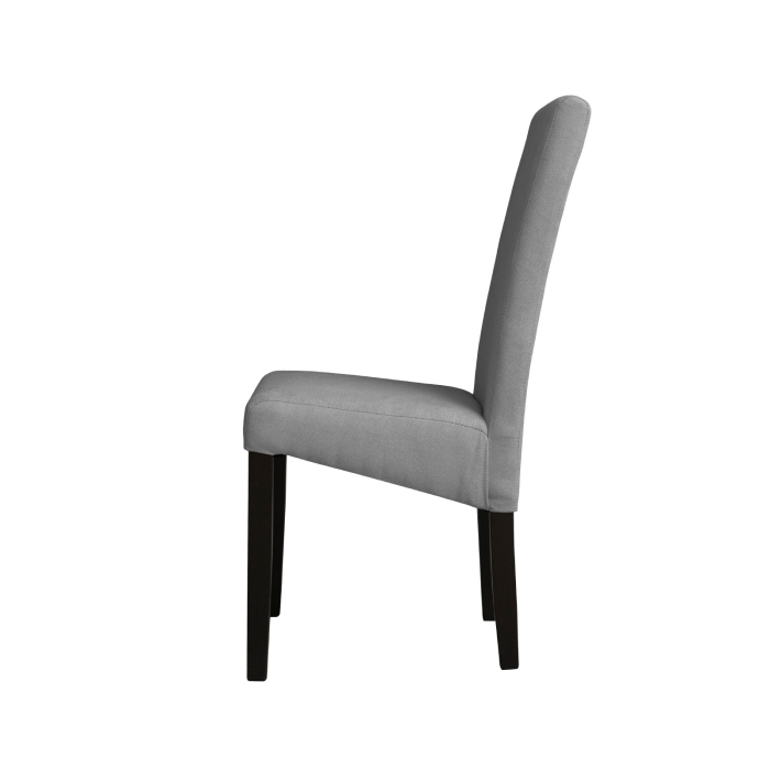 Set 2 scaune living TEO, picioare lemn wenge, stofa gri deschis, 46x60x98 cm [3]